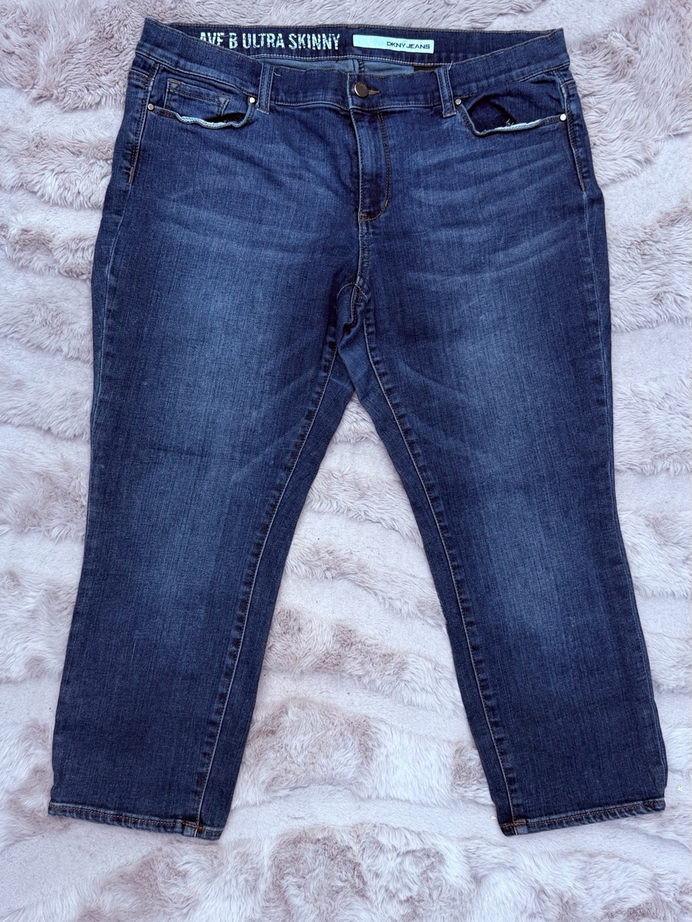 Dkny Dark Blue Ankle Skinny Jeans
